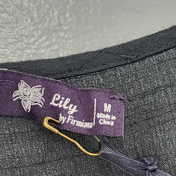 Lily by Firmiana Vintage Women's Lagenlook A-line Mixed Fabric Tiered Blouse - Picture 5 of 7